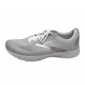 Brooks Revel 4 running shoes in a smoky gray/silver size 8